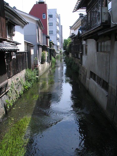 A stream in the town