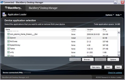 Tips install blackberry theme dan aplikasi via desktop manager