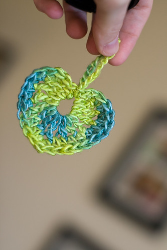 crocheted heart
