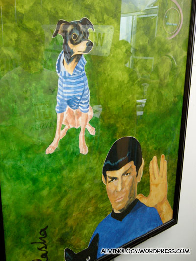 Large painting of Spock from Star Trek
