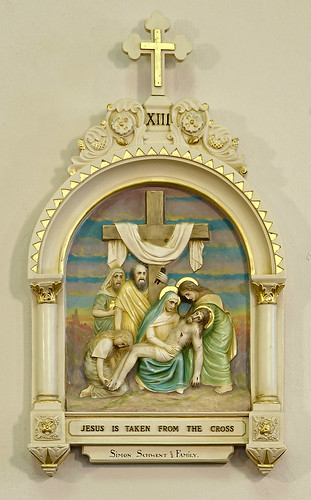 Our Lady Help of Christians Roman Catholic Church, in Weingarten, Missouri, USA - station of the cross