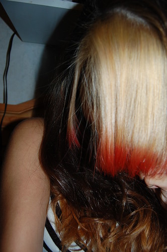 Blonde Hair With Dyed Tips. Blonde Hair amp; Pink Tips!