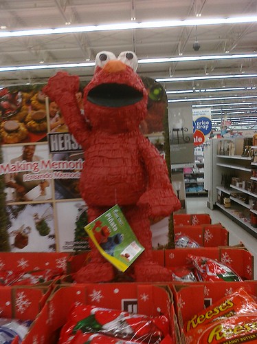 Ptw Elmo Pinata at Me1jer. Hey kids, beat the crap out of your fav  muppet! Lol