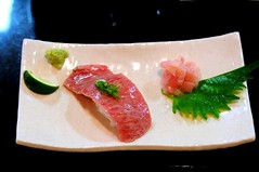 Beef sushi, along Oharai Machi, Ise