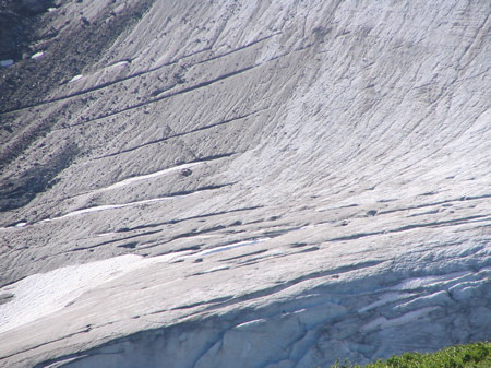Close-up of the glacier