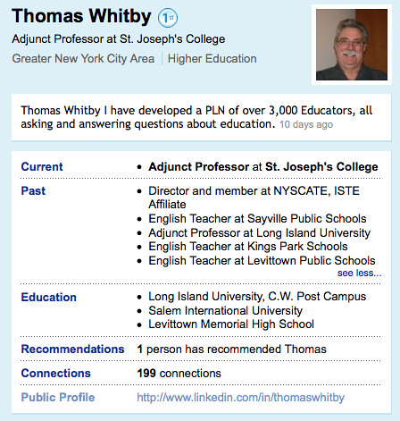Thomas Whitby's LinkedIn Profile