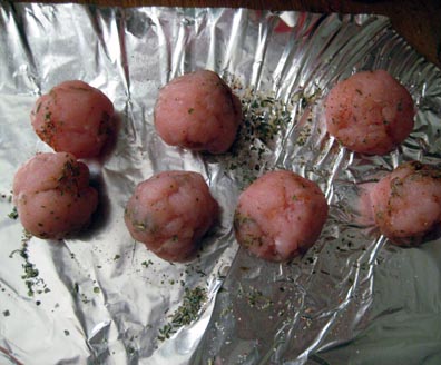 Making the Turkey Meatballs