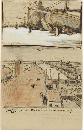 Fishing boats on the beach AND Rooftops - July 1882 (251)