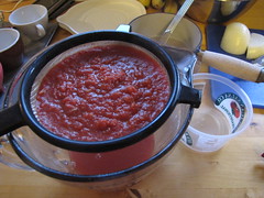 The tomato aspic experiment: Straining the tomato mixture