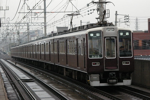Hankyu8300series(type3) in Kamishinjo,Osaka,Osaka,Japan 2009/11/22
