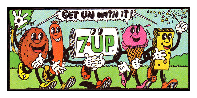 7Up_Get Un With It__vintage UnCola billboard poster signed by Pat Dypold