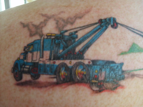 Dump truck tattoo · wrecker tattoo 