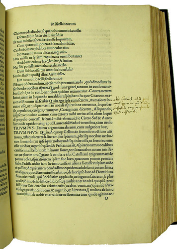 Latin annotations in Politianus, Angelus: Opera