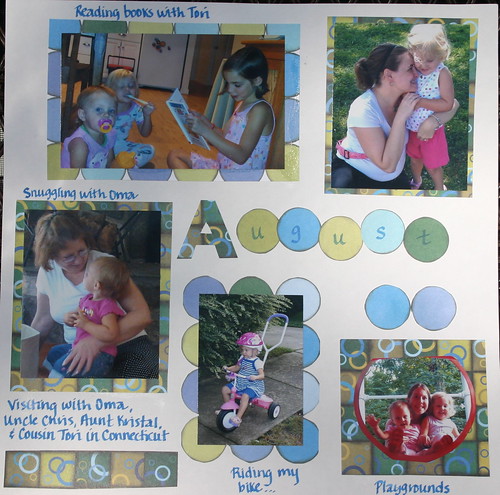 August scrapbook page