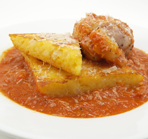 Polenta with Chicken and Tomato Sauce