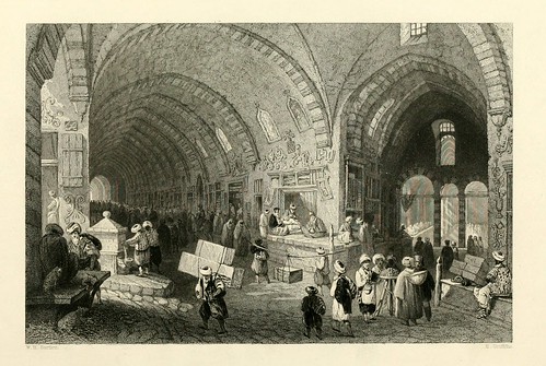 008- Gran Avenida en el Tchartchi o Bazar de Constantinopla-Las bellezas del Bosforo 1838-W.H. Bartlett