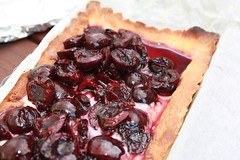 White Chocolate and Roast Cherry Tart (Photo by Frances Wright)