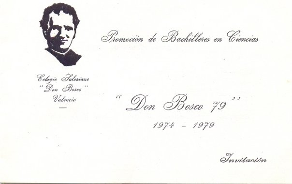 Invitación Don Bosco 1979