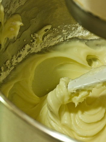 Cream cheese frosting in the making