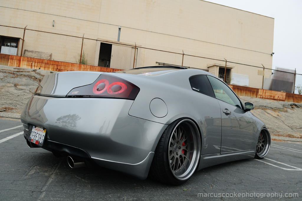 ShanesG's Hella Flush Bagged G35 Coupe Marcus Cooke Photography 