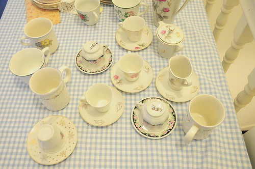 Prepping for our mini tea party