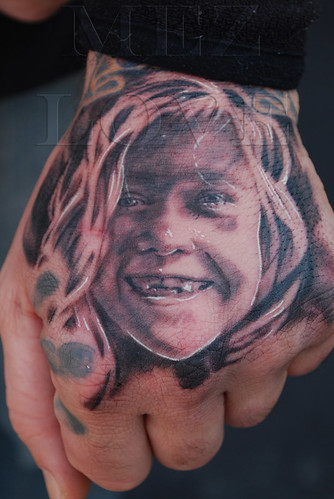 Hand Tattoo Portrait of daughter
