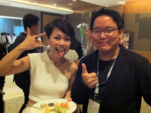 With Singaporean singer/actress Joanna Dong