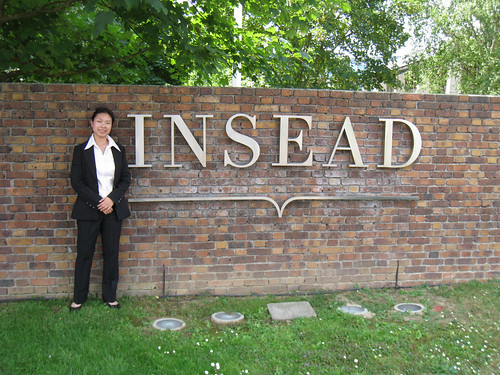 Me at the INSEAD campus in Fontainebleau, on graduation day