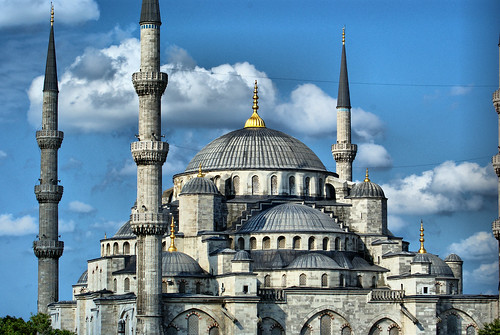  フリー画像| 人工風景| 建造物/建築物| モスク| スルタンアフメト・モスク/ブルーモスク| 世界遺産/ユネスコ| トルコ風景| イスタンブール|    フリー素材| 