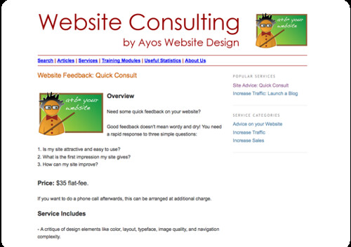 Services to Improve Your Internet Sales- Website Feedback- Quick Consult