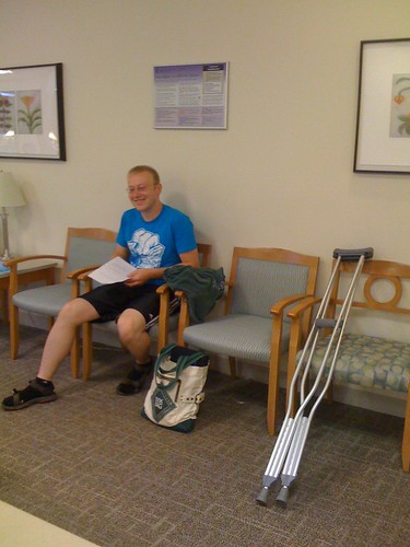In the waiting room, 2.5 hrs pre surgery