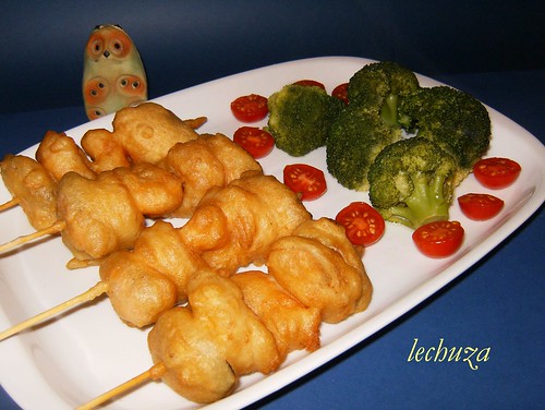 Pinchos tempura- hechos