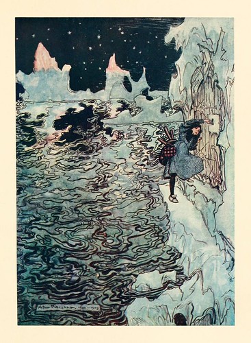 021-Los siete cuervos- Snowdrop & other tales 1920- Grimm-Ilustrada por Rackham