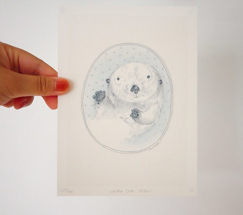Winter Sea Otter print