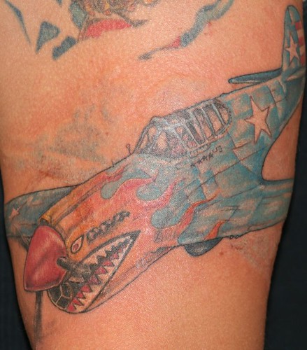 Fighter plane tattoo