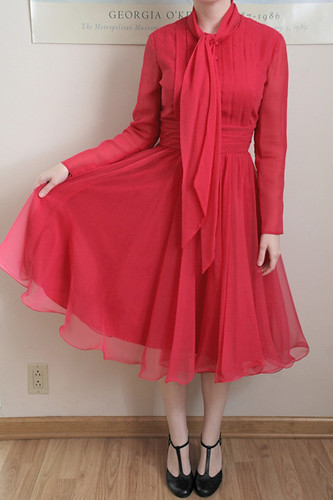  Hot Pink 50s Party Dress Size Medium