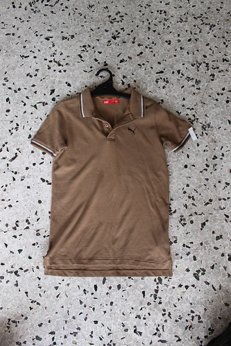 brown puma polo girl's shirt