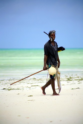 Paje man with spear and octopus