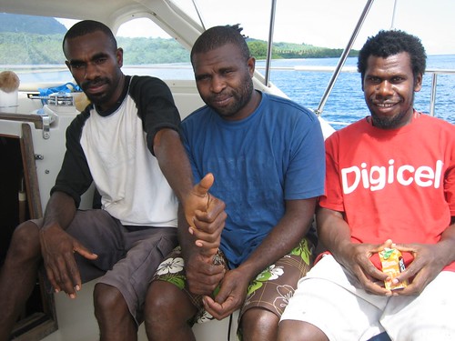 Ken, Thomas,and Tom.  Brothers from Rivelieu Bay, Epi Island
