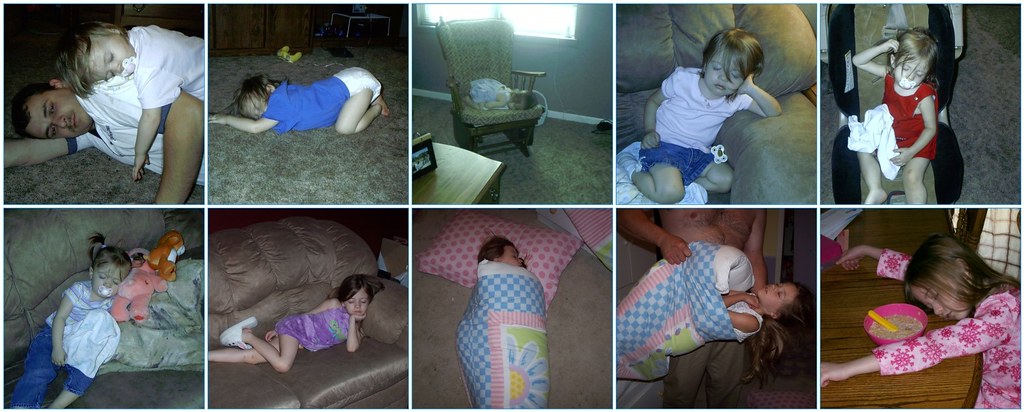 Madison sleeping collage