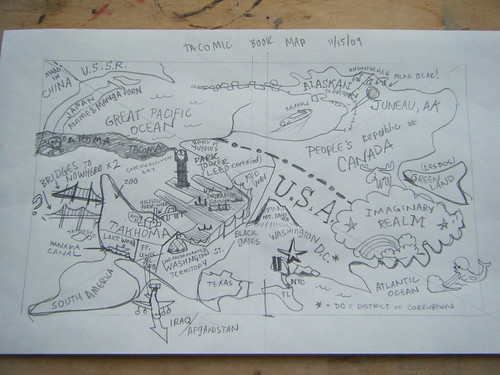 Tolkien-Style Map of Tacoma for Tacomic Book