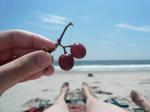 Grapes on the beach