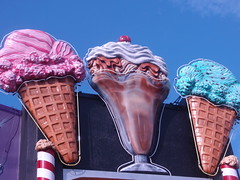 ice cream in neon