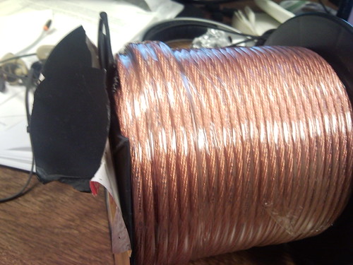 New spool of speaker cable
