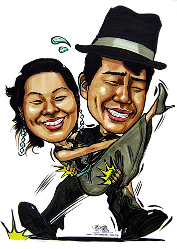 Wedding couple caricatures 271109