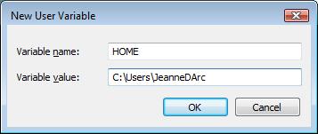 Set HOME environment variable for MinGW and Cygwin