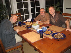 Johnny, Jon and Tim get ready to eat. (11/01/2009)
