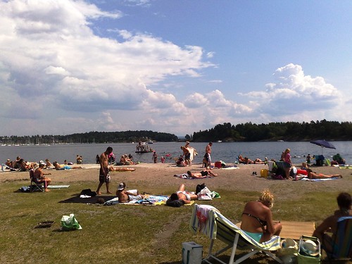 Hot summer at the beach in Oslo Norway #5