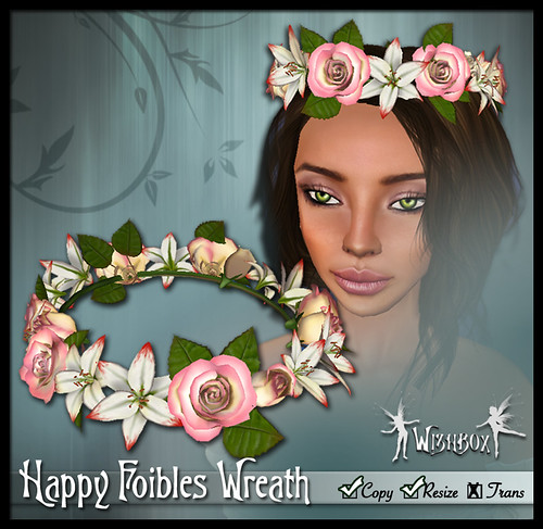 "Happy Foibles" Hair Wreath (pink)