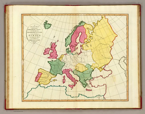 A plain map or emblematic chart for the geographical game of Europe, according to the method of the Abbe Gaultier. By Mr. Wauthier, his pupil, 1797